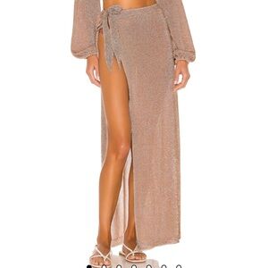 Elegant Tan Maxi Skirt